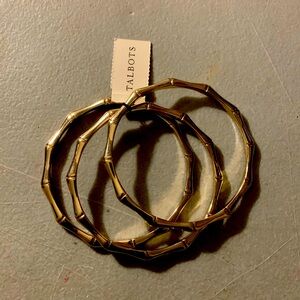 Talbots Bamboo Bracelets 3 Gold